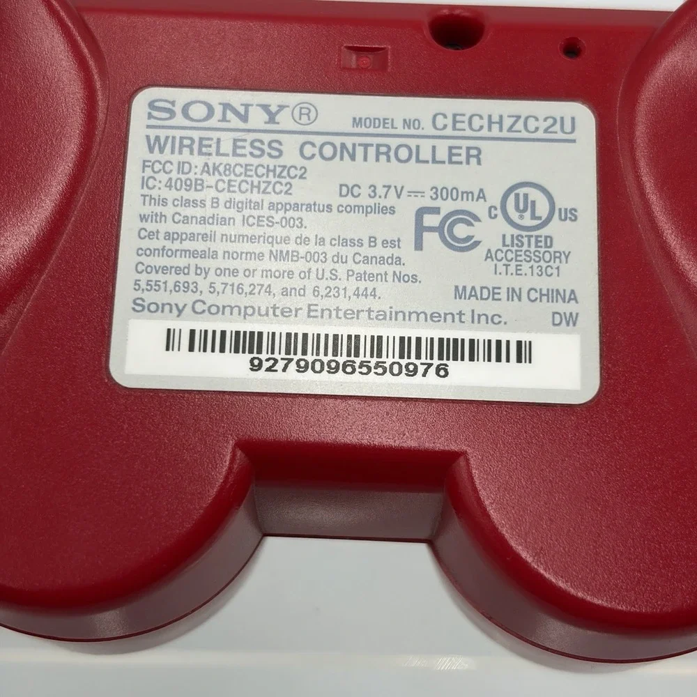 Sony PS3 DualShock 3 Wireless Controller – Red OEM Cosmetic Wear Tested Sixaxis